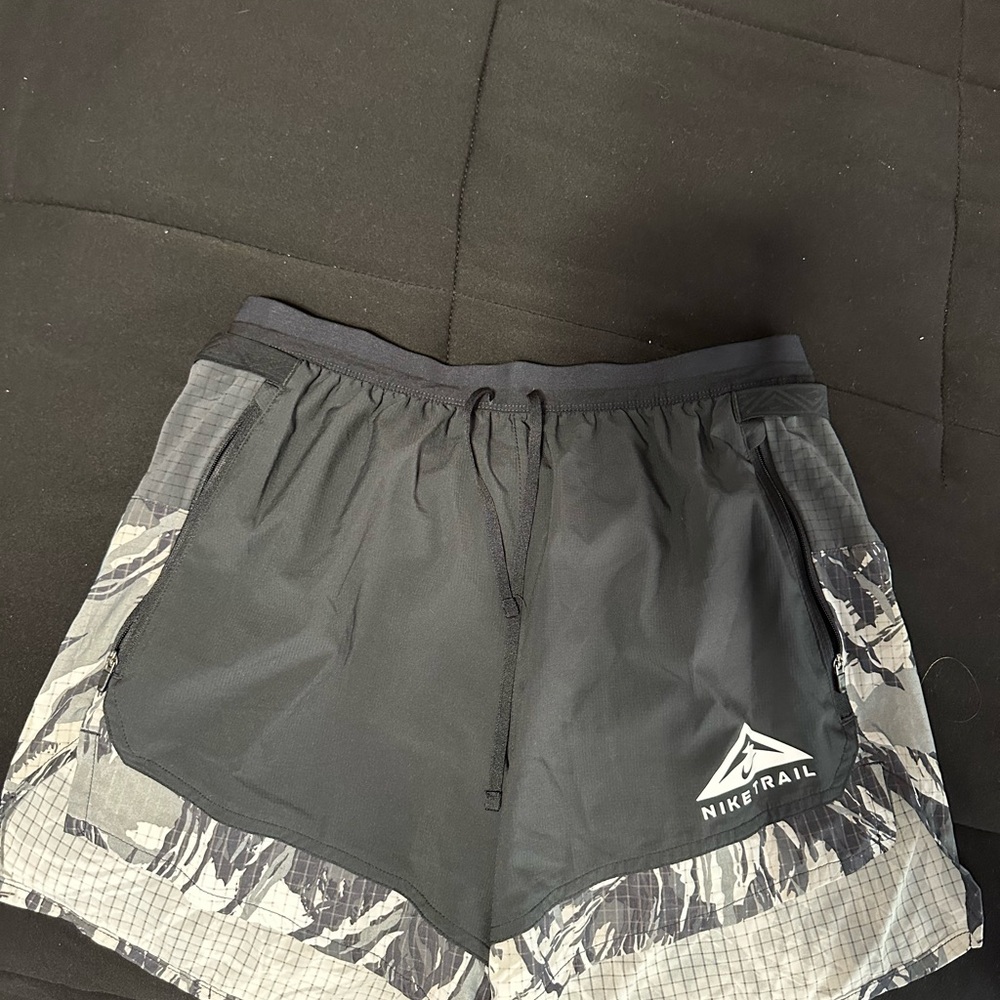 Nike Trail Black and Gray Athletic Shorts